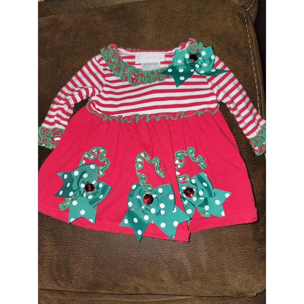 Bonnie baby Christmas holiday dress size 3 6 months